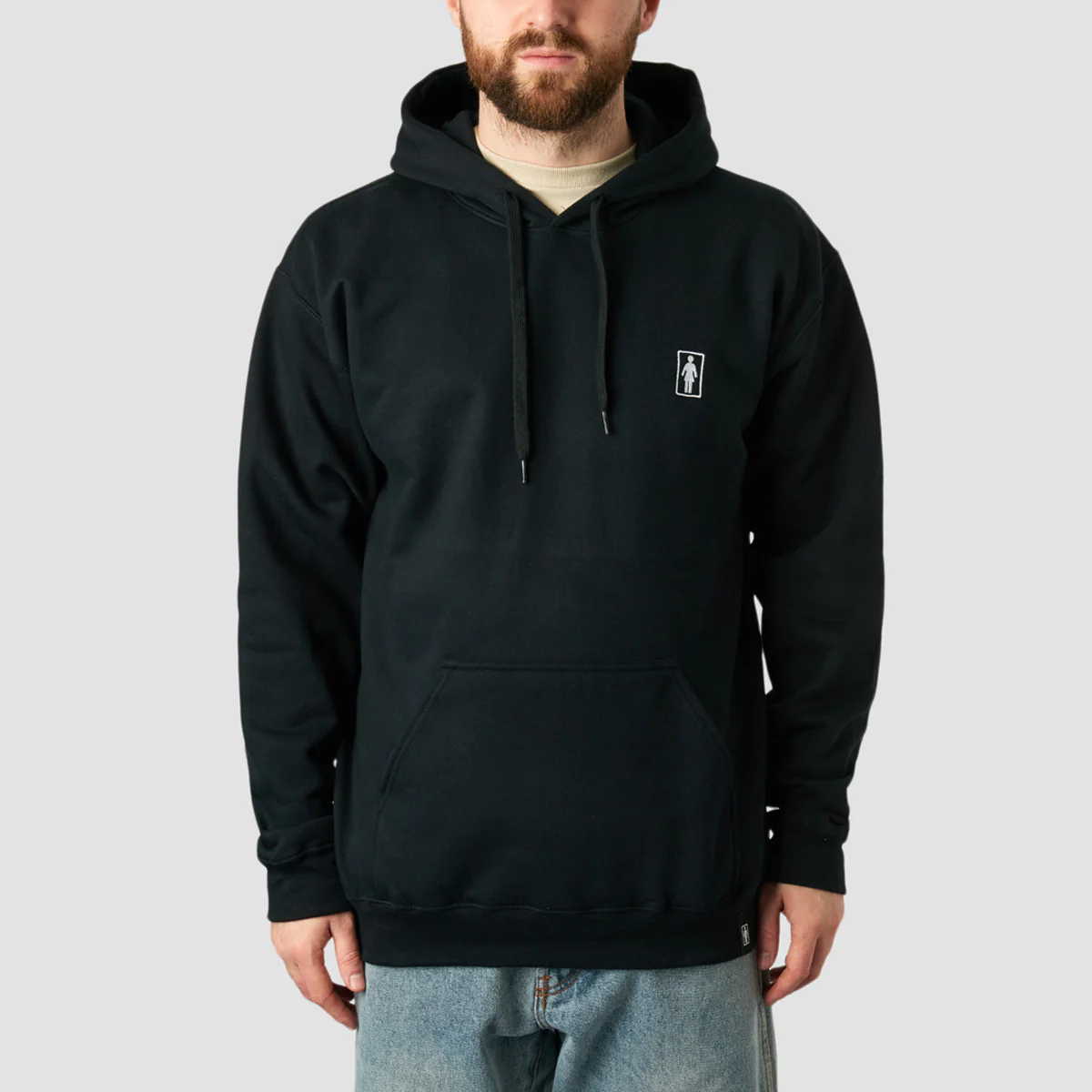 Girl Embroidered OG Pullover Hoodie Black
