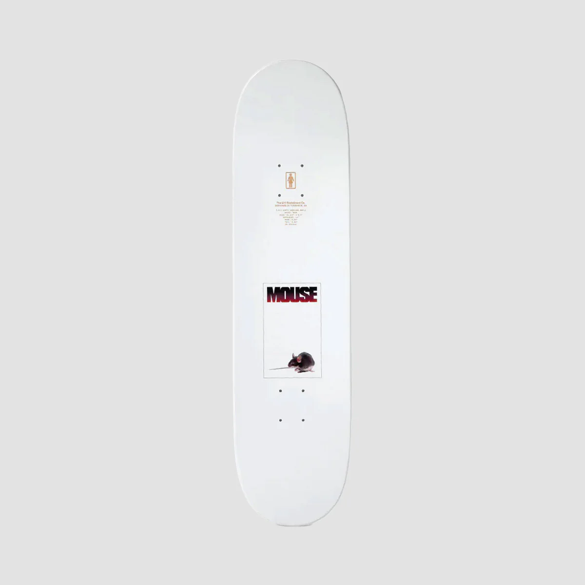 Girl Mouse Rick Howard Skateboard Deck - 8.5" - Image 2