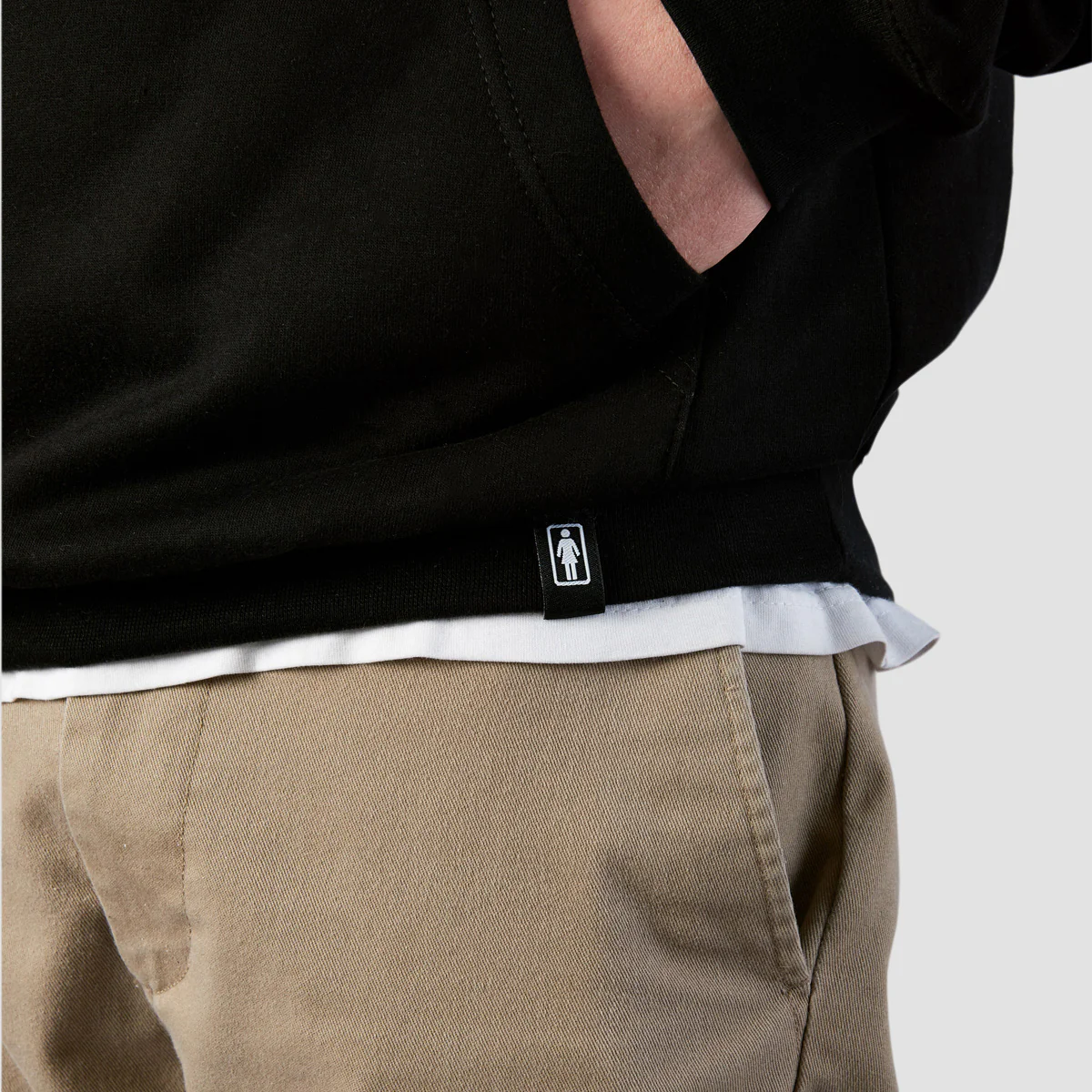 Girl OG Heavy Embroidered Pullover Hoodie Black - Image 3
