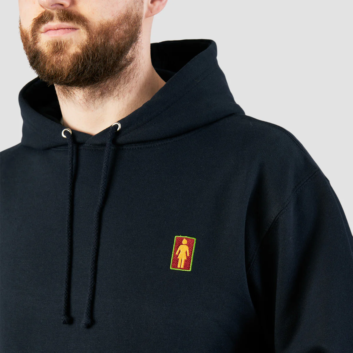 Girl OG Heavy Embroidered Pullover Hoodie Navy - Image 3