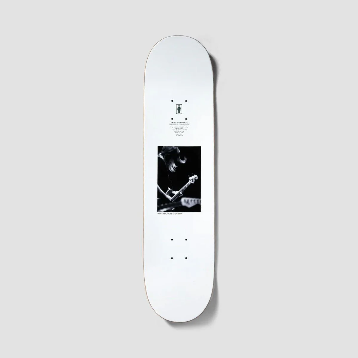 Girl Spike Photo Kim Gordon Skateboard Deck - 8.5" - Image 2