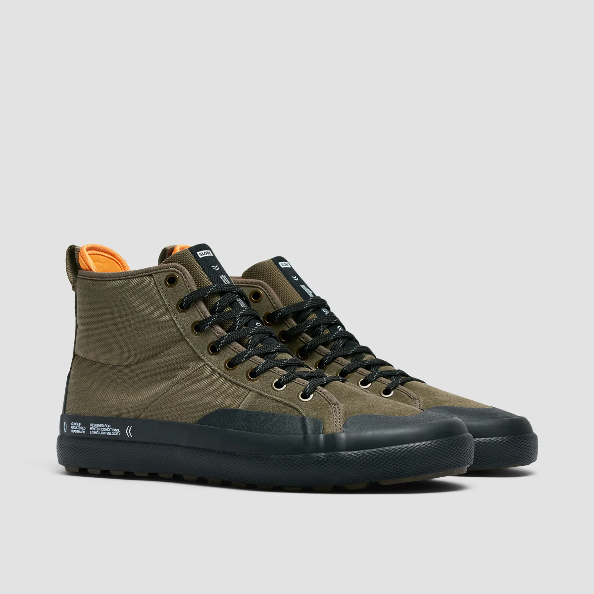 Globe Los Angered II Winter High Top Shoes - Olive/Summit - Image 2
