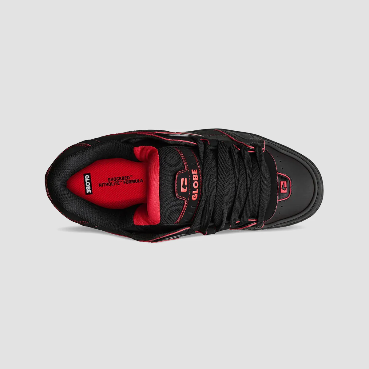 Globe Sabre Shoes - Black/Red/Mosaic - Image 2