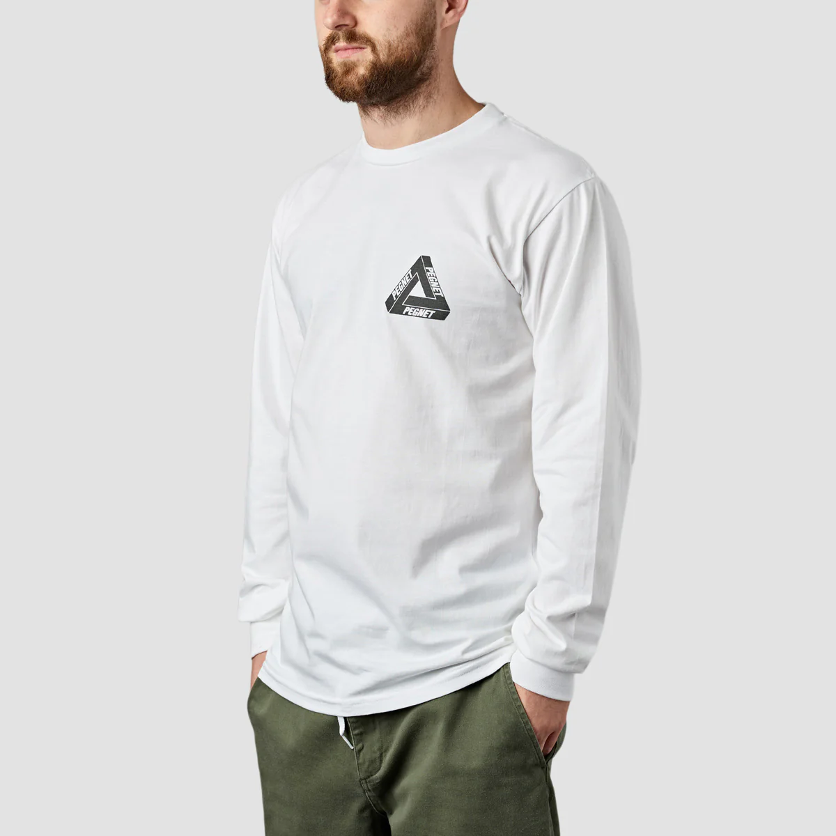 GroanLands Pegnet Longsleeve T-Shirt White - Image 2