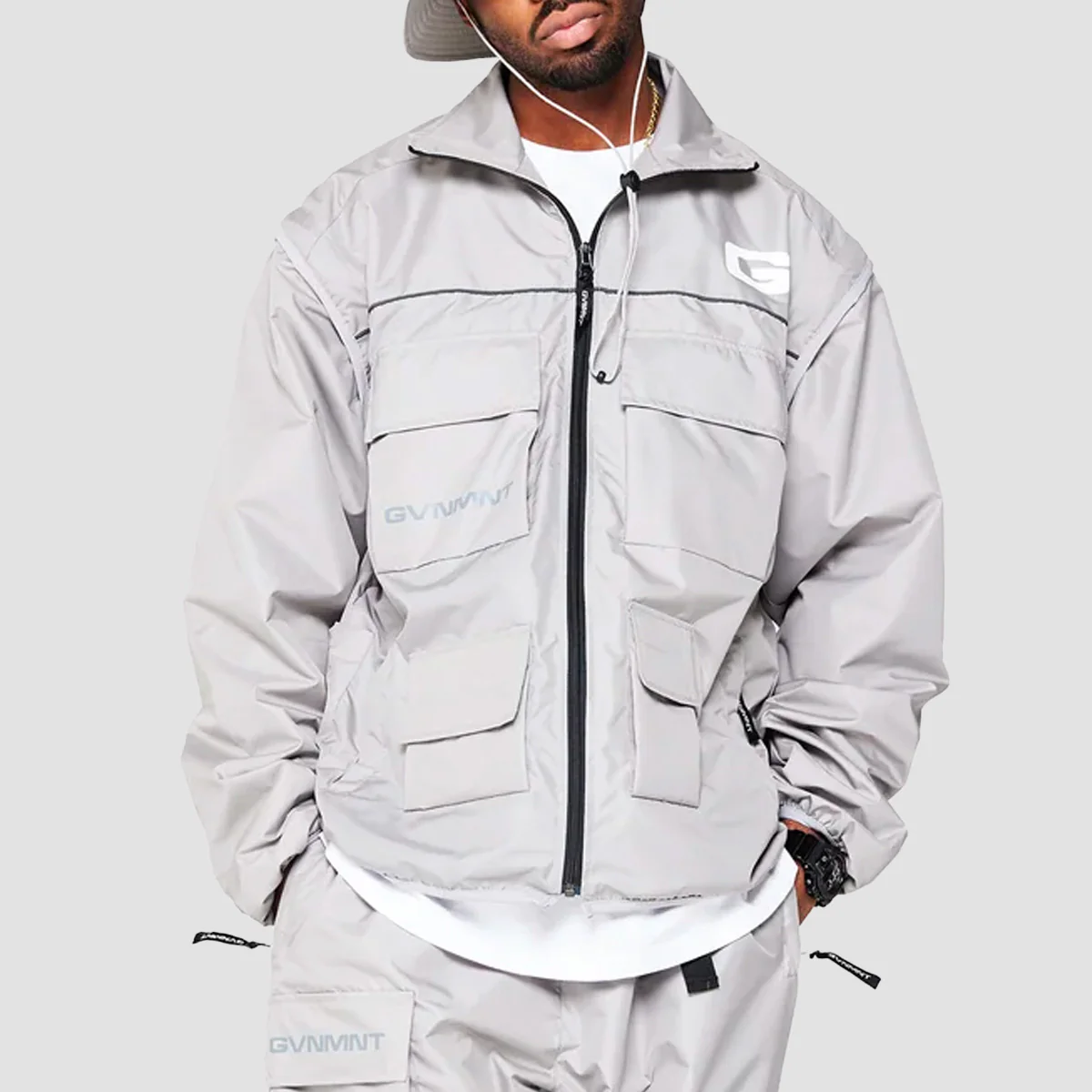 GVNMNT Hardwear 2 in 1 Jacket / Gilet Grey - Image 3