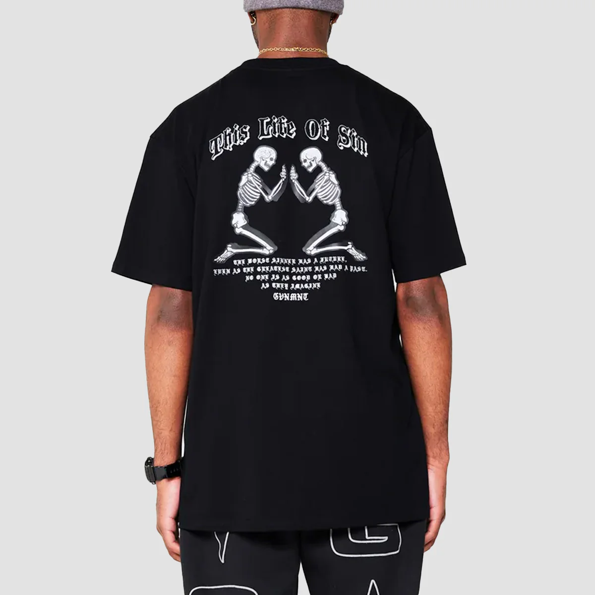 GVNMNT Life Of Sin T-Shirt Black - Image 2