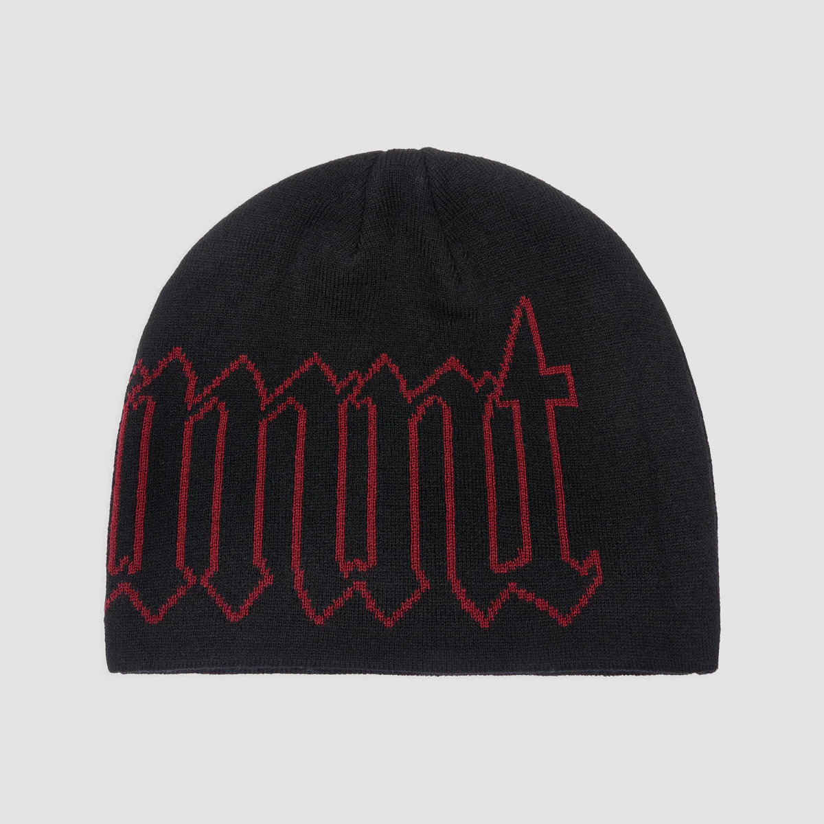 GVNMNT Old English Script Beanie Black/Red - Image 2