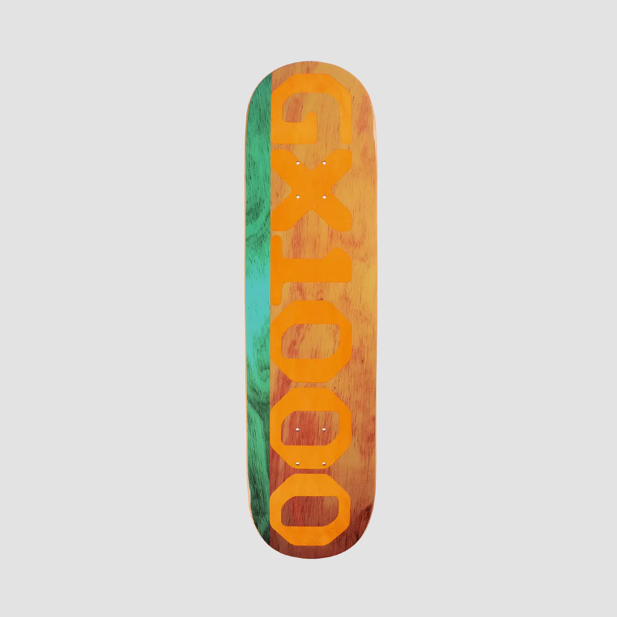 GX1000 Split Veneer Skateboard Deck Teal/Yellow/Various Stains - 8.25"