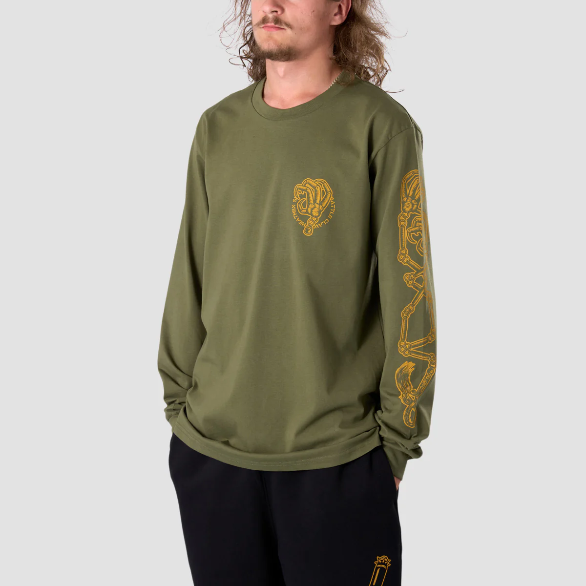 Heathen Battle Claw Longsleeve T-Shirt Army