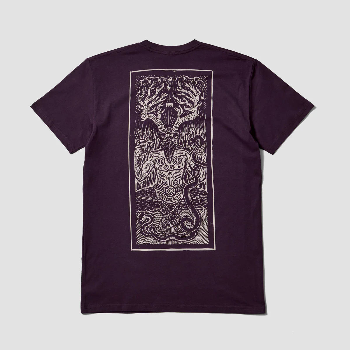 Heathen Ceronnous Mono T-Shirt Plum