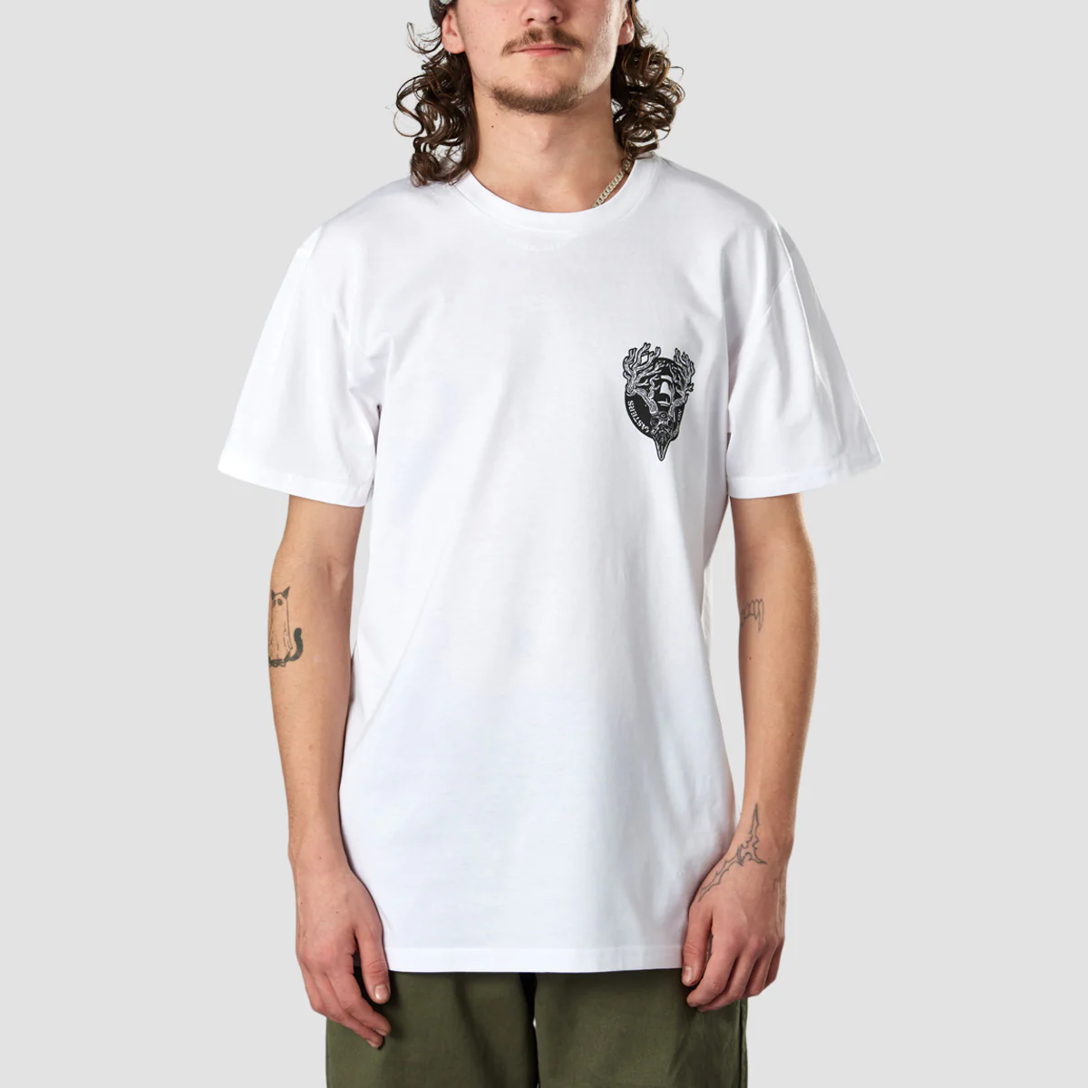 Heathen Ceronnous Mono T-Shirt White - Image 2