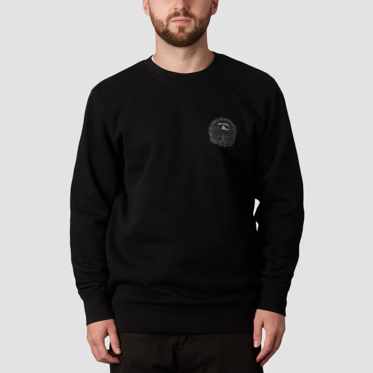 Heathen Crow Killer Crew Sweat Black - Image 2