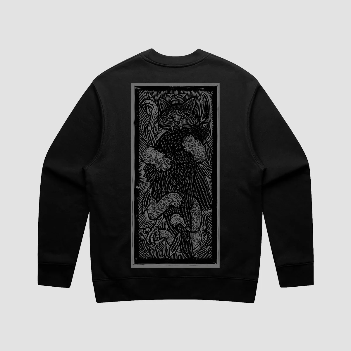 Heathen Crow Killer Crew Sweat Black - Image 6