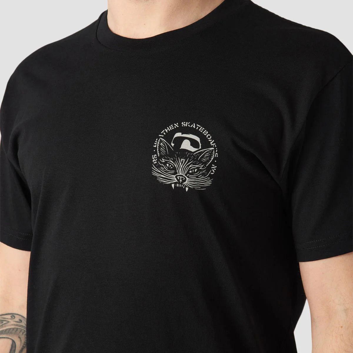 Heathen Crow Killer Mono T-Shirt Black - Image 3