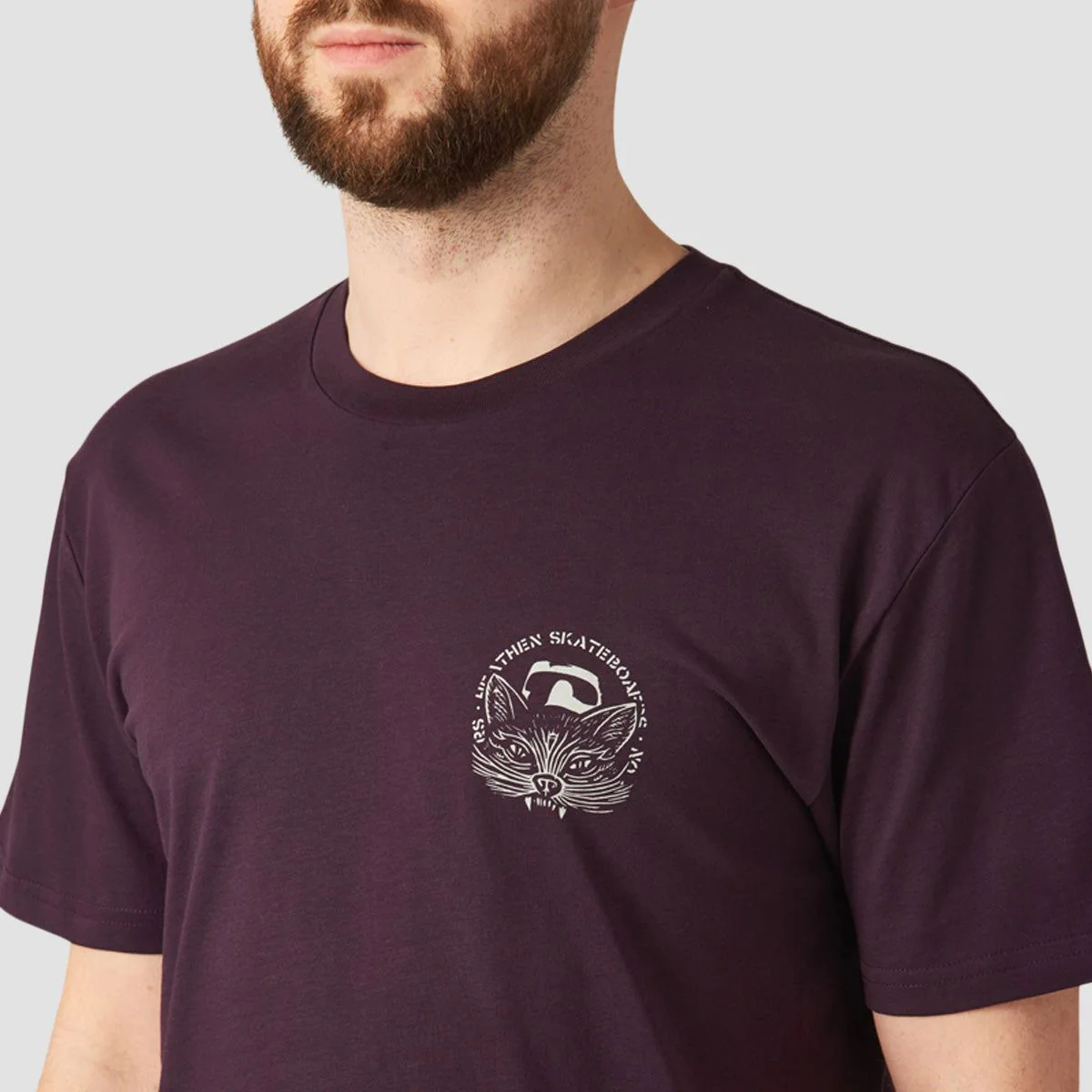 Heathen Crow Killer Mono T-Shirt Plum - Image 3