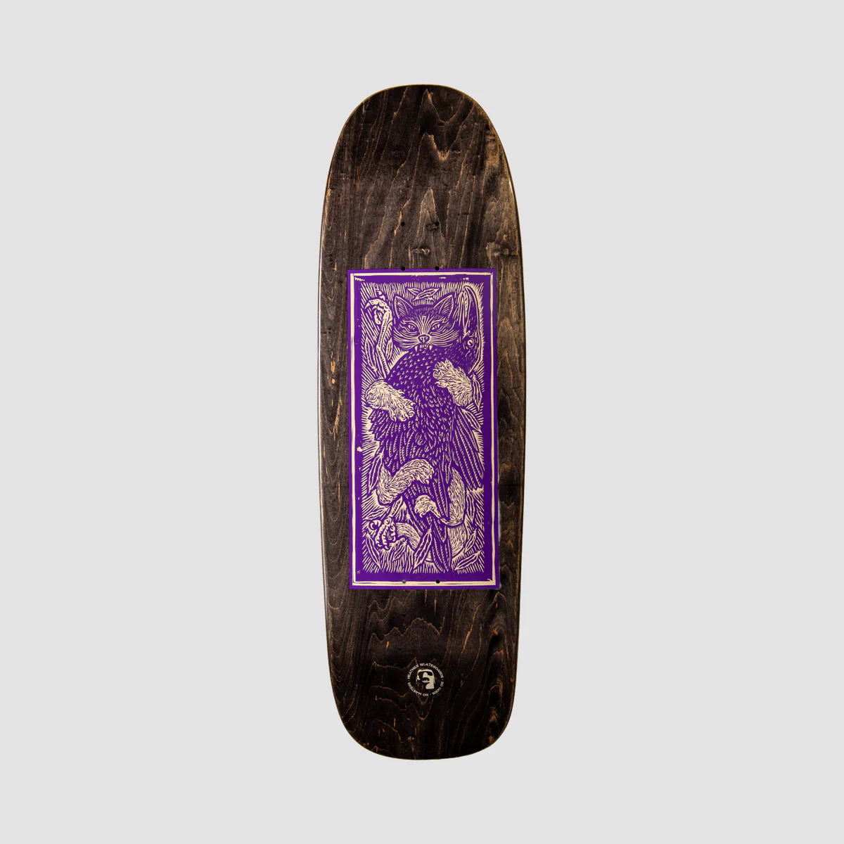 Heathen Crow Killer on Bigger Loader Skateboard Deck - 9.825"