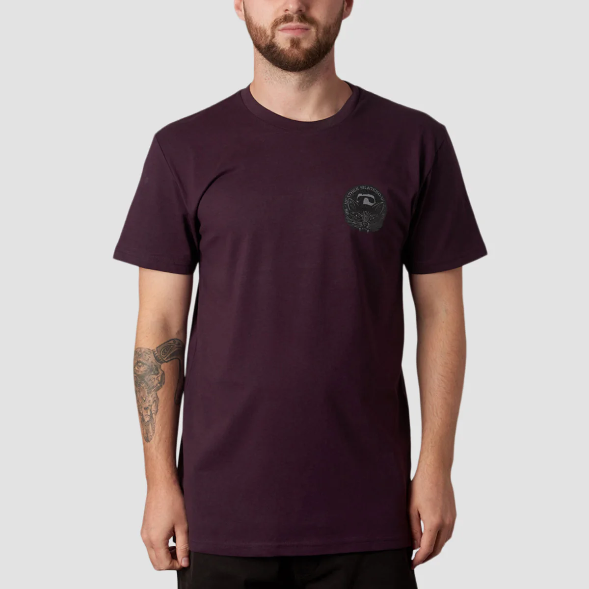 Heathen Crow Killer T-Shirt Plum - Image 2
