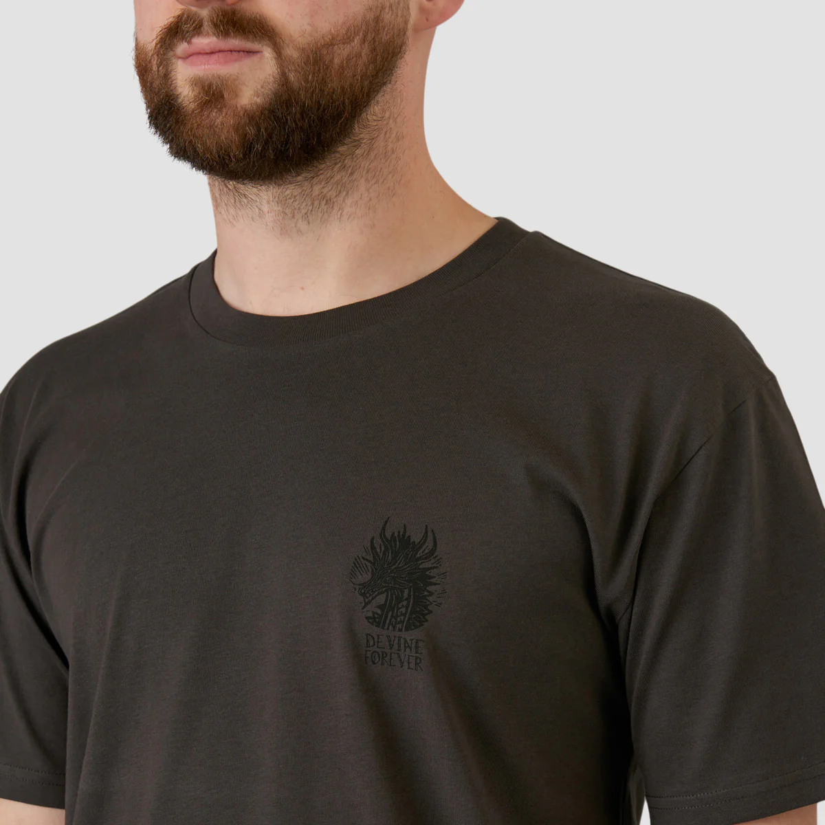 Heathen Devine Jam T-Shirt Coal - Image 3
