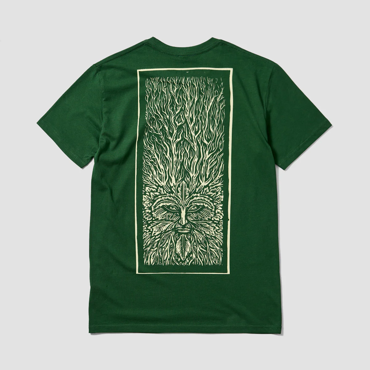 Heathen Green Man Mono T-Shirt Forest Green - Image 4