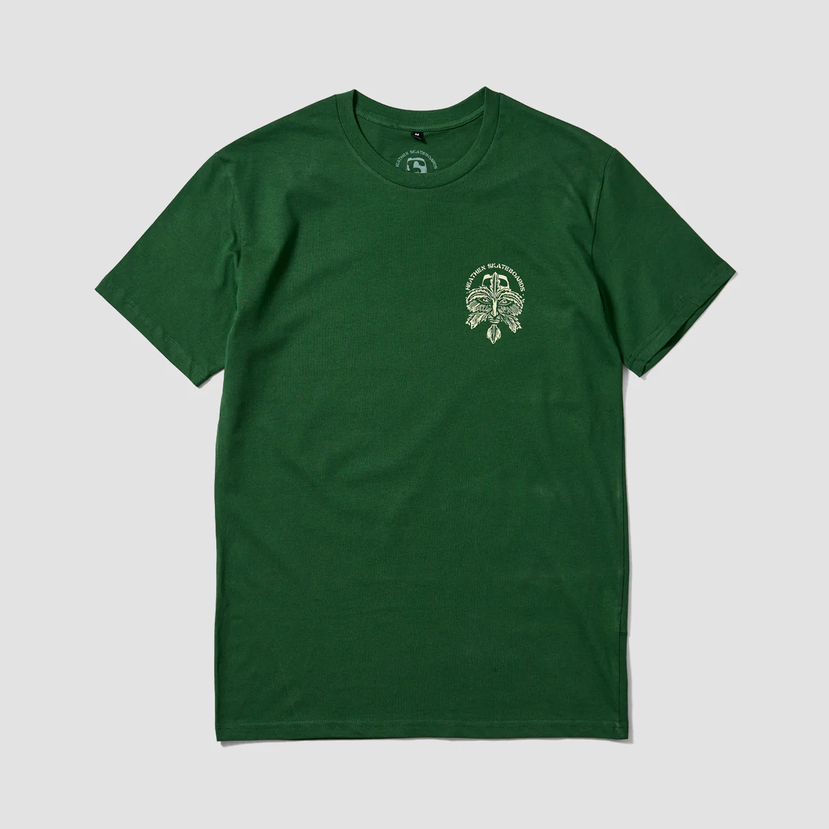 Heathen Green Man Mono T-Shirt Forest Green - Image 5