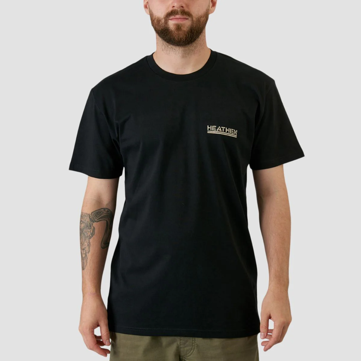 Heathen Infest Skull T-Shirt Black - Image 2