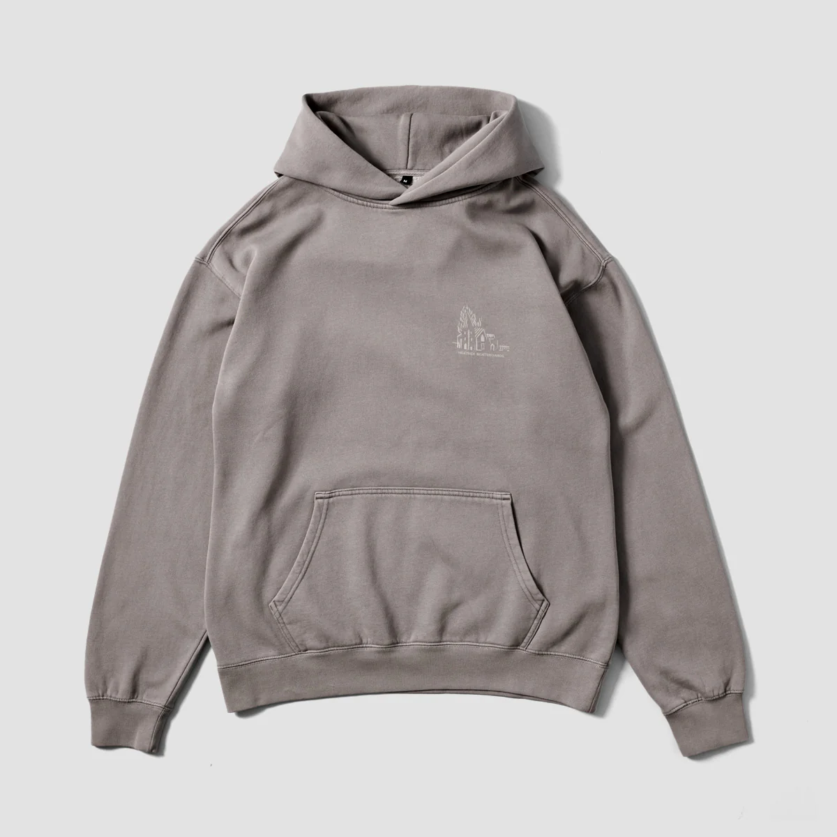 Heathen Lighthouse Pullover Hoodie Faded Grey - Image 2