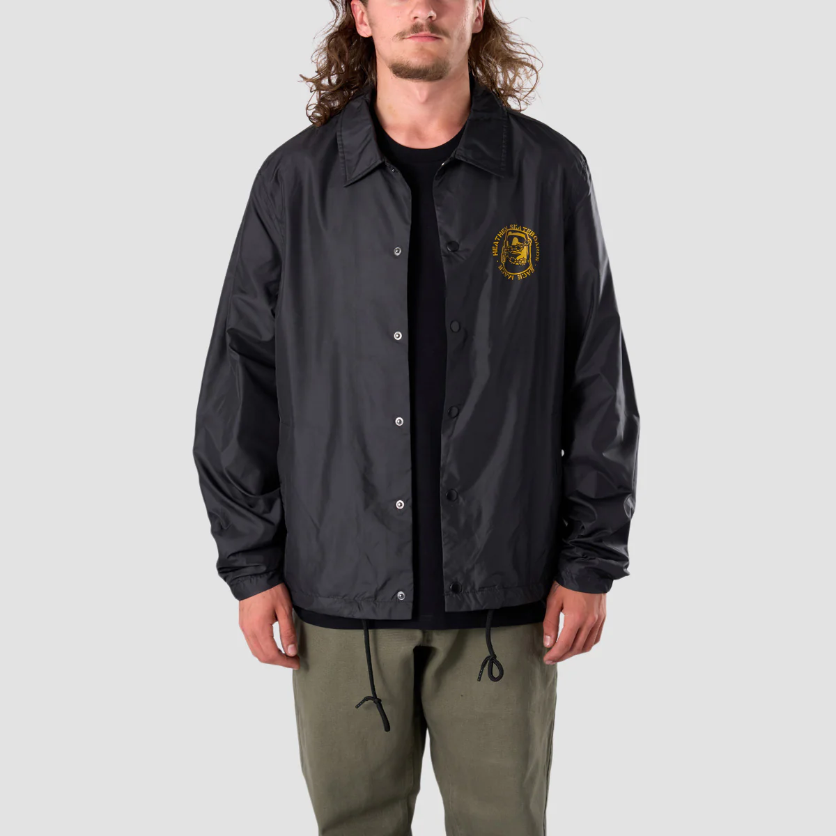 Heathen Mace Face Coach Jacket Black - Image 2
