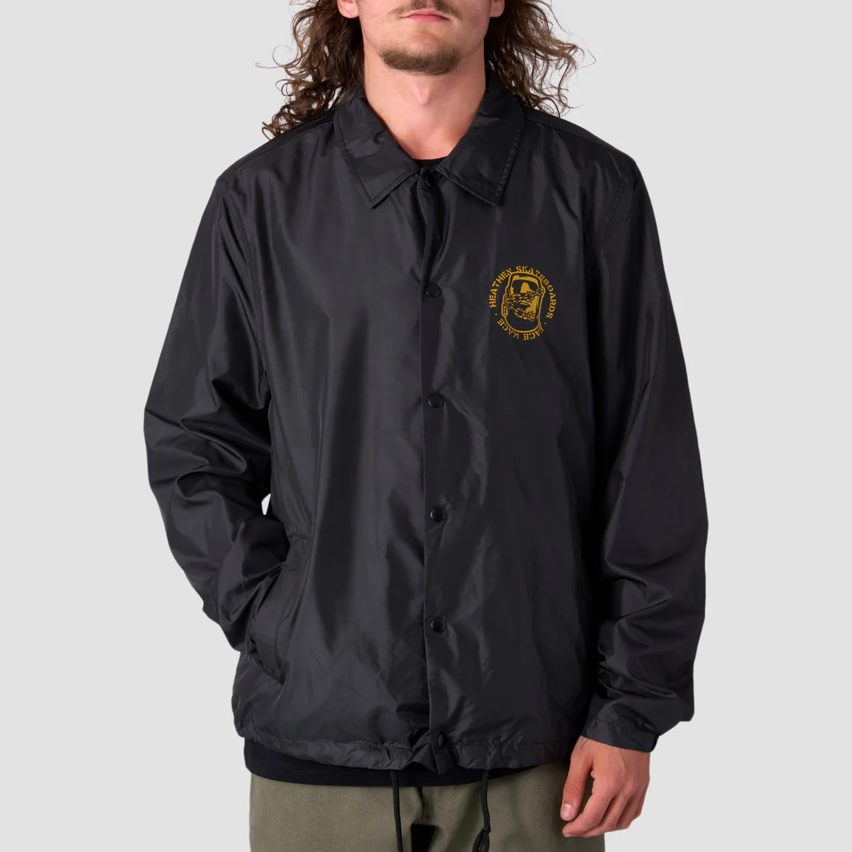 Heathen Mace Face Coach Jacket Black - Image 3