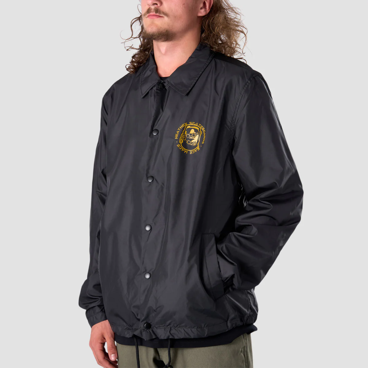Heathen Mace Face Coach Jacket Black - Image 4