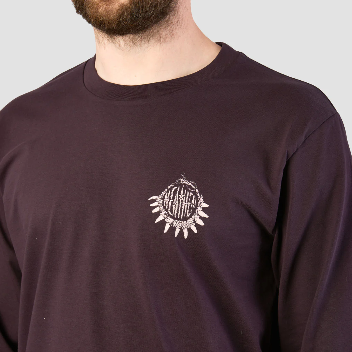 Heathen Moby vs Kraken Longsleeve T-Shirt Plum - Image 3