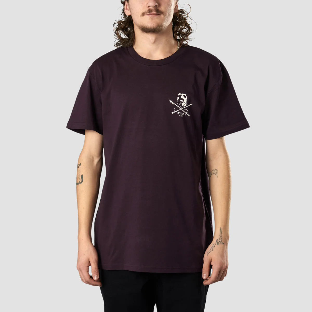 Heathen Peaquod T-Shirt Plum - Image 2