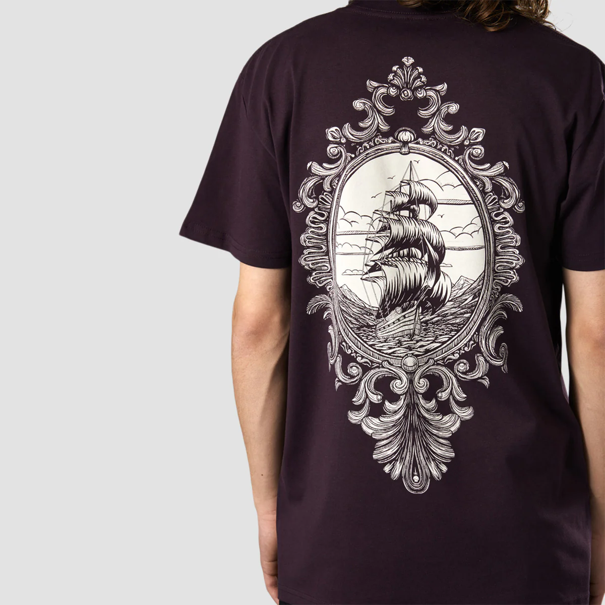 Heathen Peaquod T-Shirt Plum - Image 3