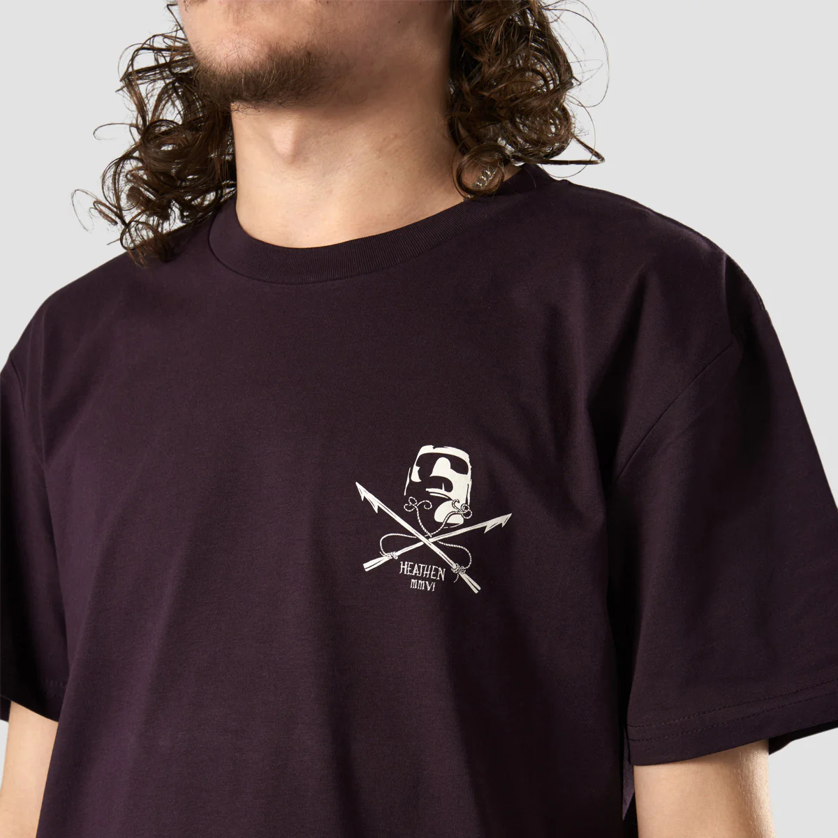 Heathen Peaquod T-Shirt Plum - Image 4