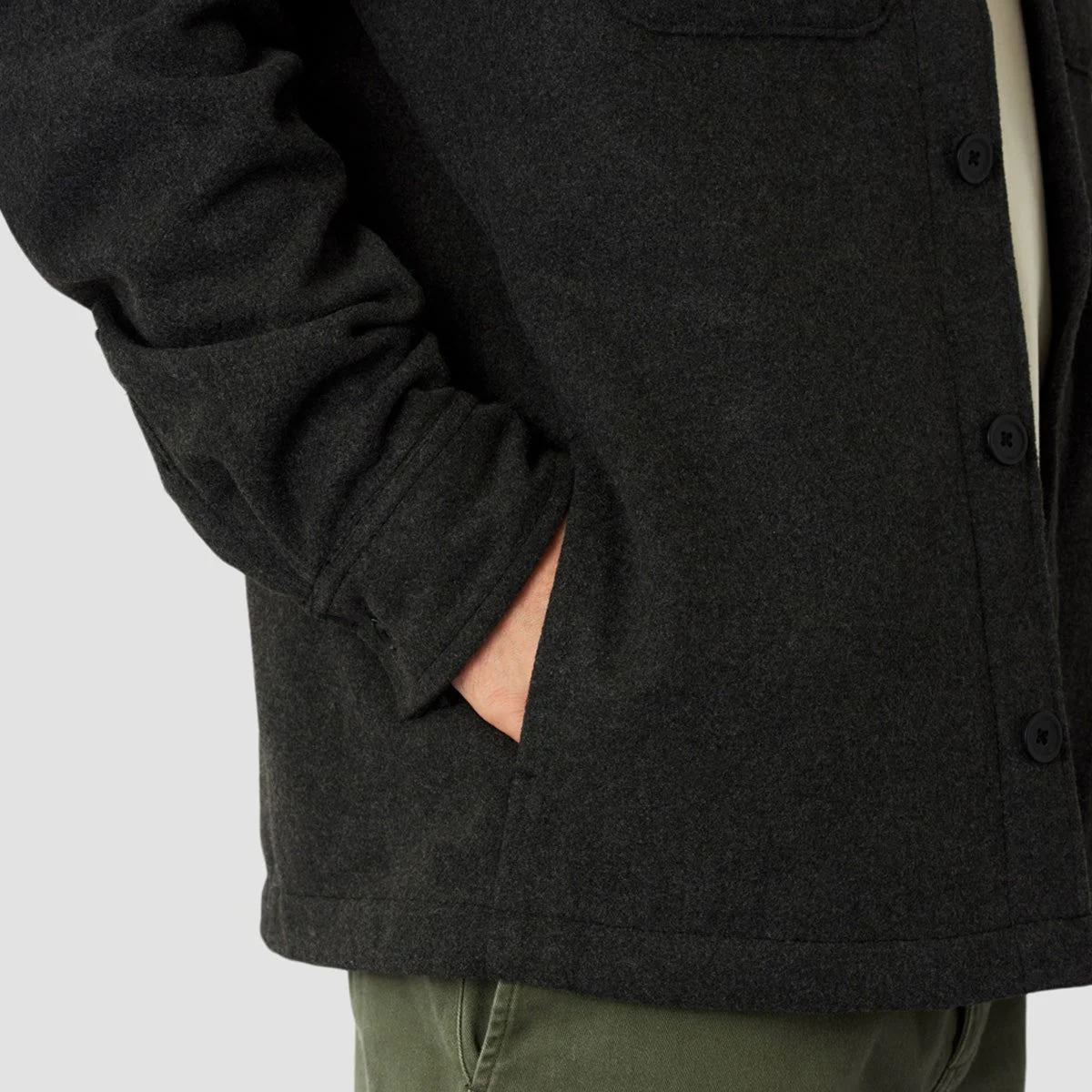 Heathen Sonacy Shirt Jacket Dark Sky Grey - Image 3
