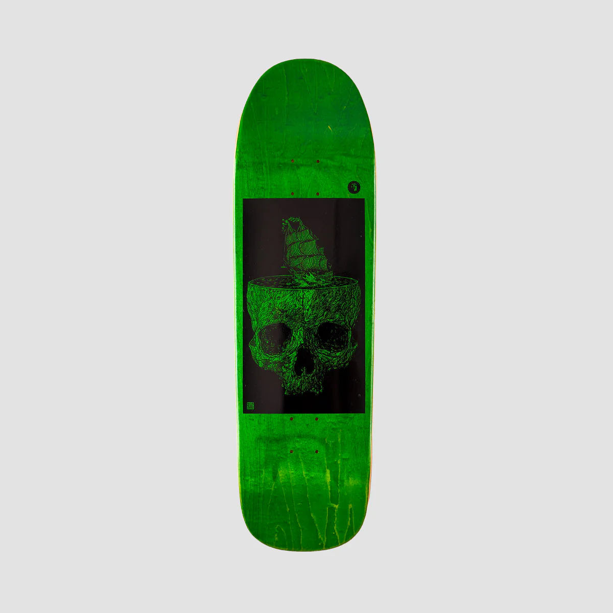 Heathen Stormy Seas On Bomber Skateboard Green - 9.25"