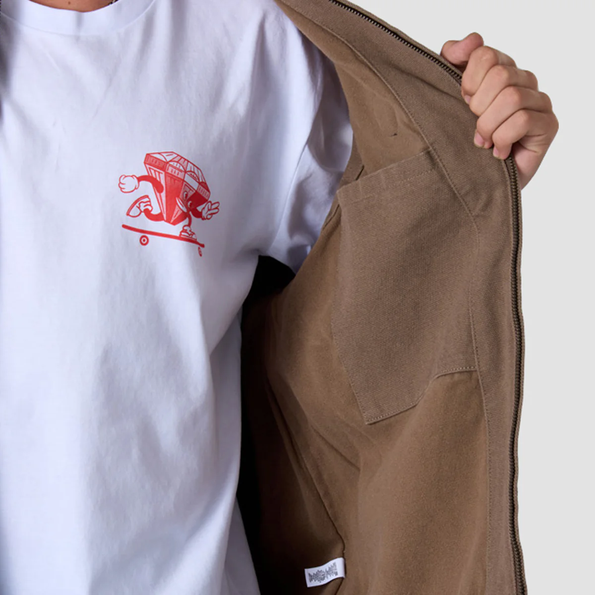 Heathen VG+ Seal Heavy Canvas Vest Jacket Nut - Image 2