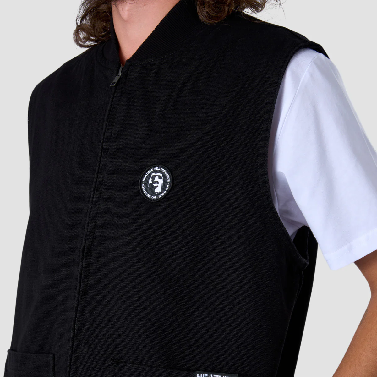 Heathen VG+ Seal Heavy Canvas Vest Jacket Void - Image 4