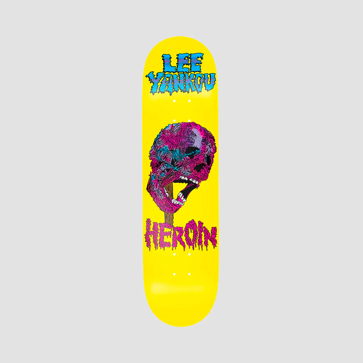 Heroin Facemelters Lee Yankou Razor Edge Skateboard Deck - 8.25"