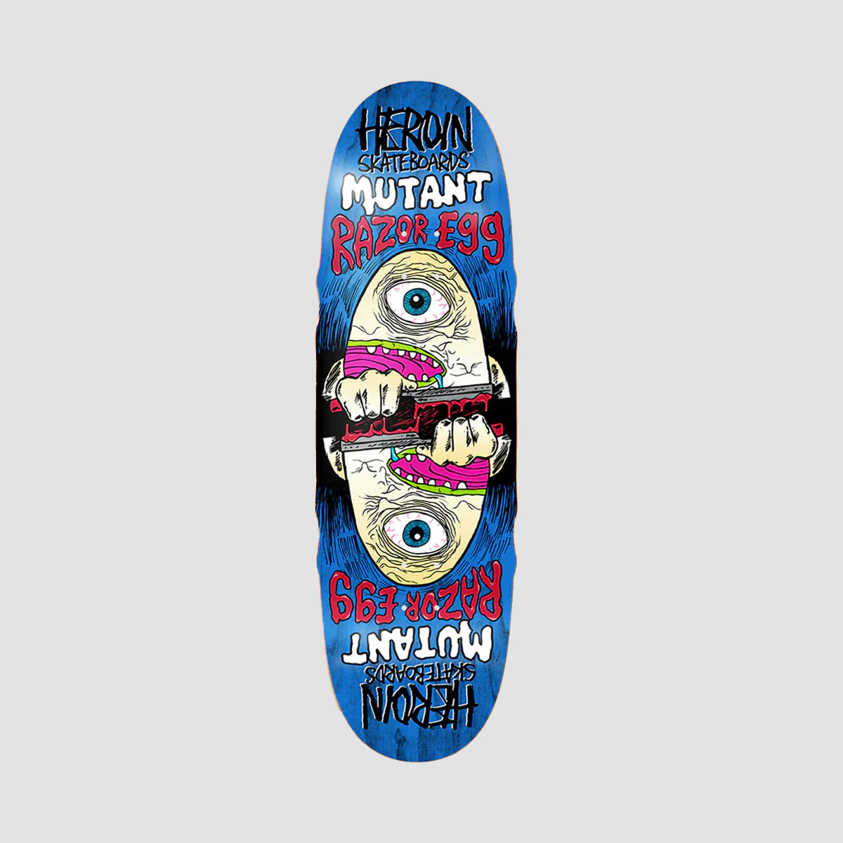 Heroin Mutant Razor Egg Skateboard Deck Various Stains - 9.5"