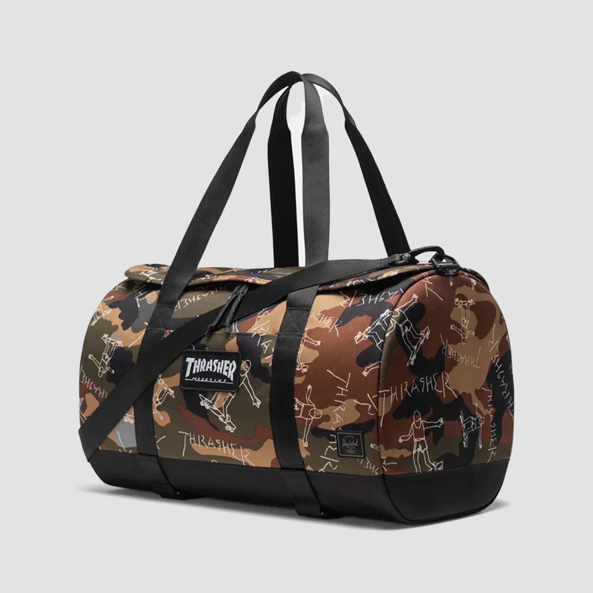 Herschel X Thrasher Gonz Heritage 40L Skate Duffle Bag Woodland Camo - Image 2