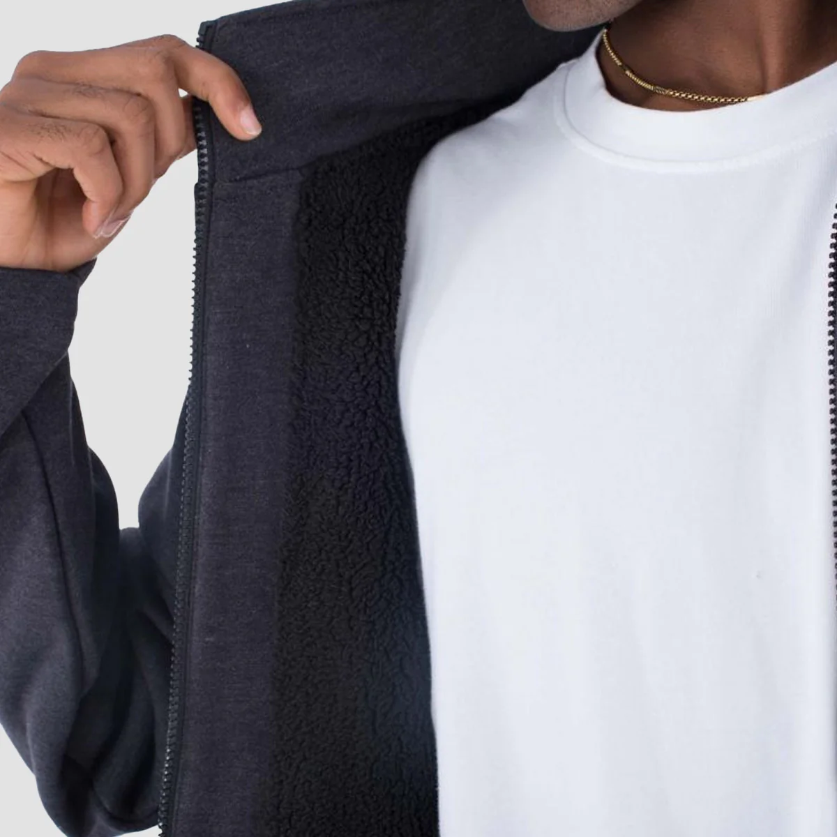 Hurley Alps Block Zip Sweatshirt Heather Black - Image 2