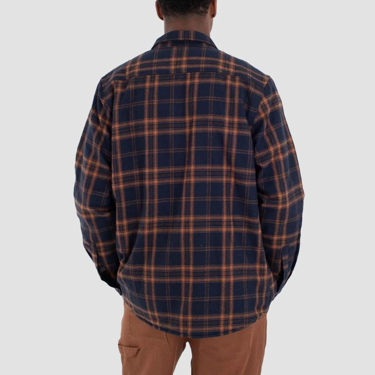 Hurley Axe Sherpa Flannel Longsleeve Shirt Armored Navy - Image 2