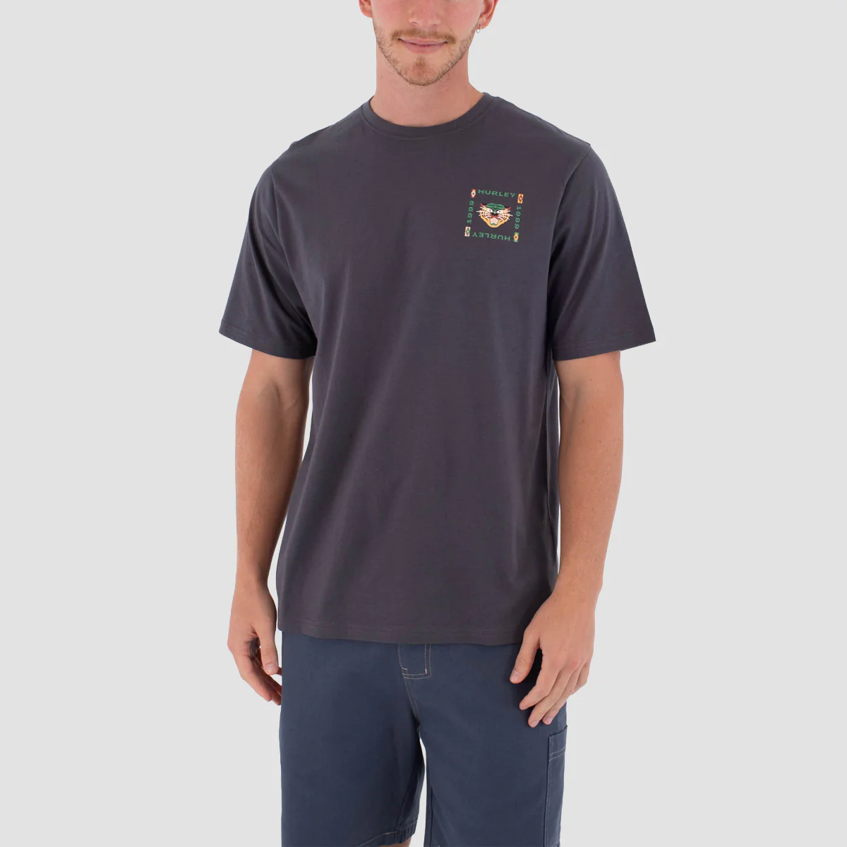 Hurley Bolud T-Shirt Dark Stone Grey - Image 2