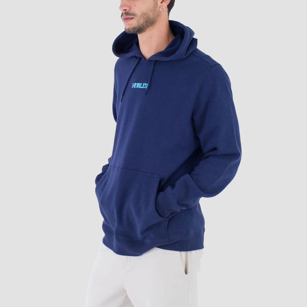 Hurley Cosmic Waves Slub Pullover Hoodie Midnight Aqua - Image 2