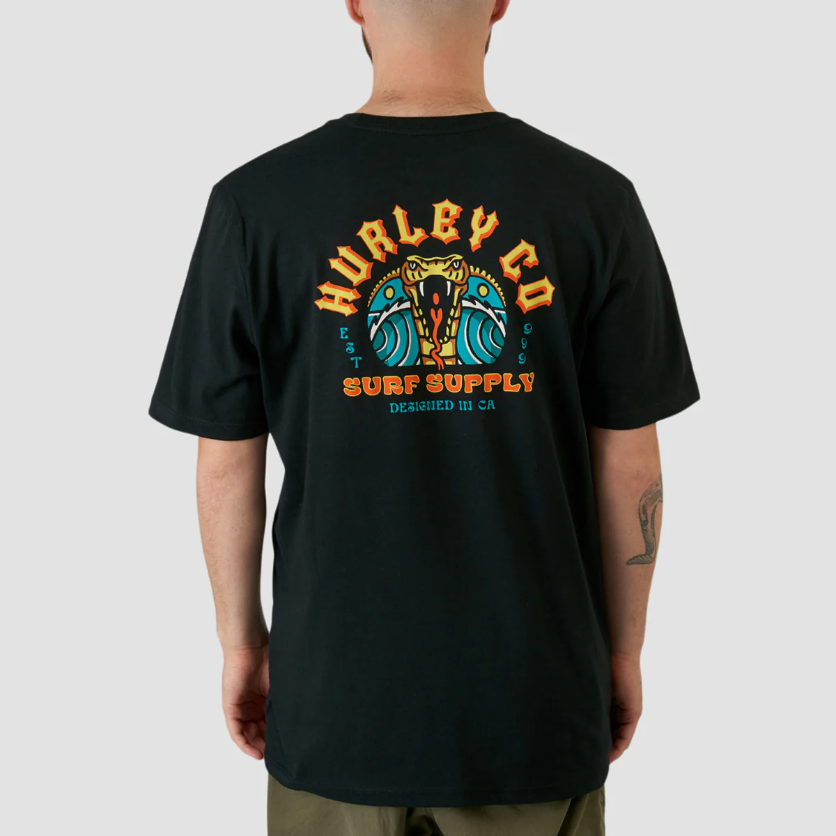 Hurley Everyday Cobra Pit T-Shirt Black - Image 2