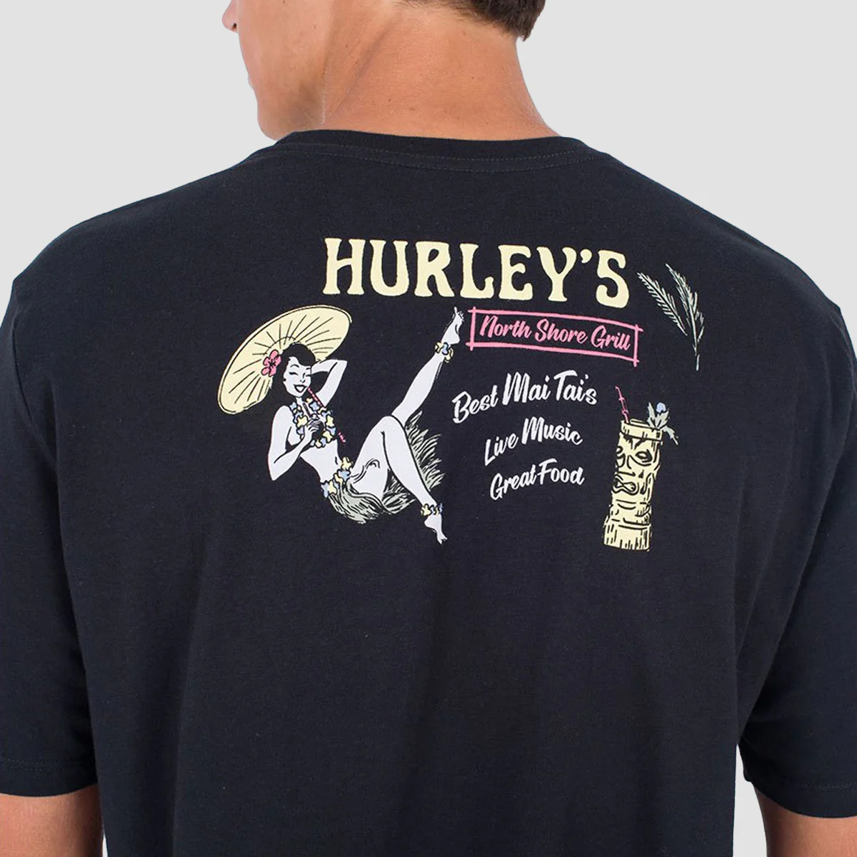 Hurley Everyday Northshore Gal T-Shirt Black - Image 3