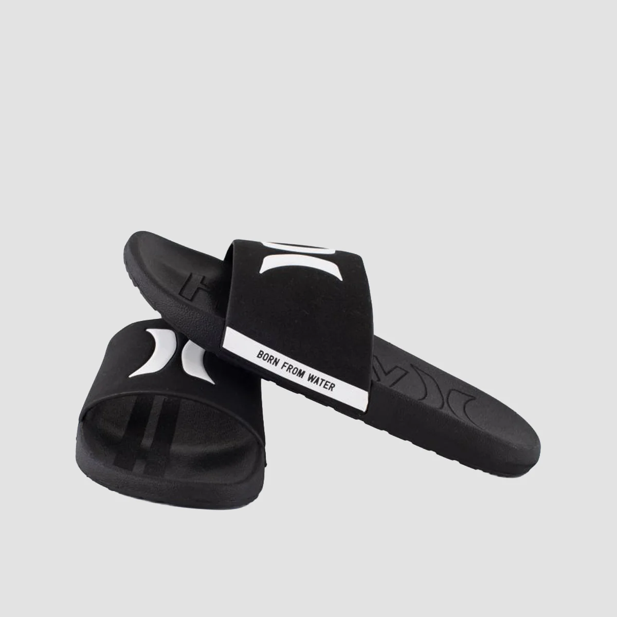 Hurley Magu Slide Sandals Black/White - Image 2