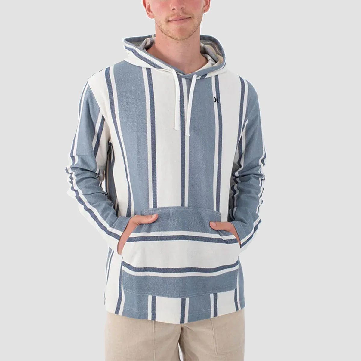 Hurley OG Hooded Poncho Pullover Hoodie Black Combo
