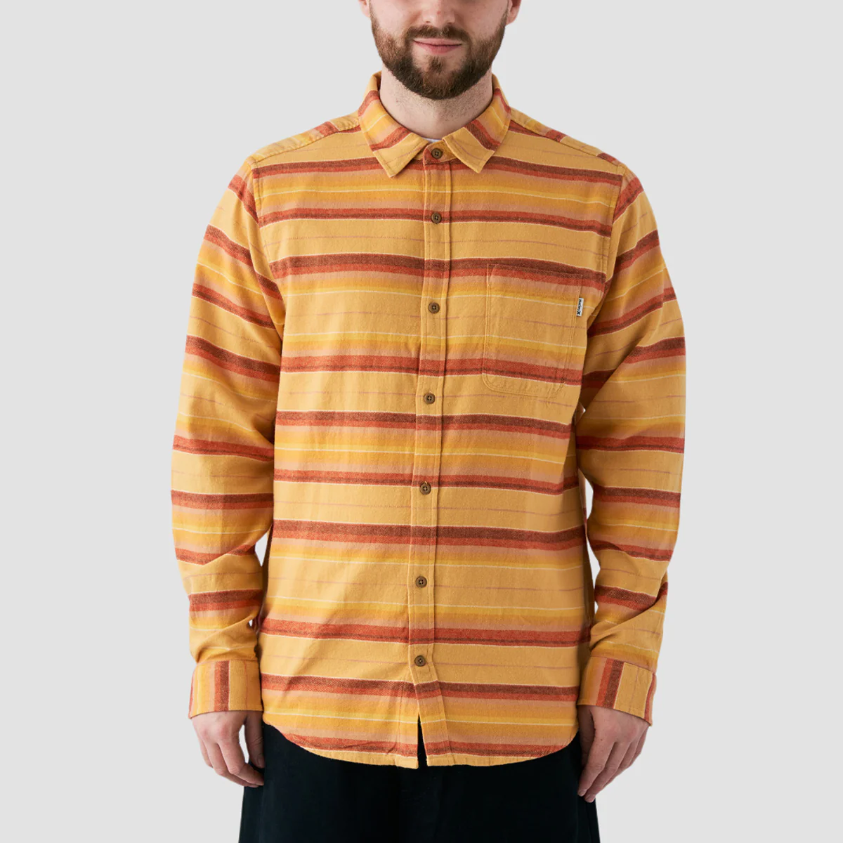 Hurley Portland Organic Flannel Longsleeve Shirt Pebble