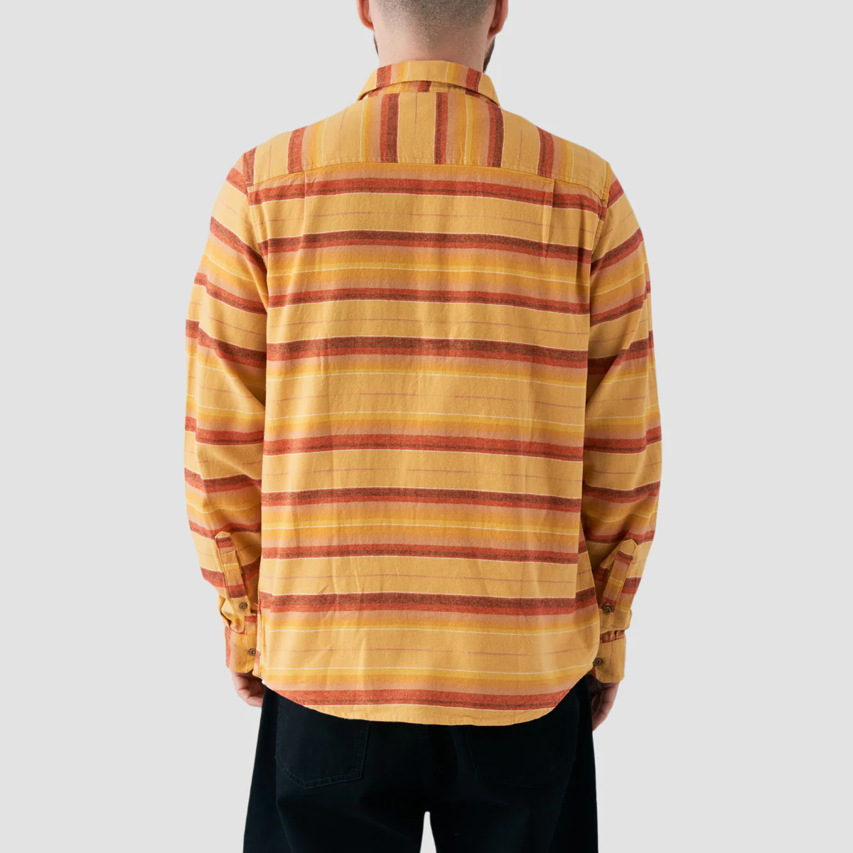 Hurley Portland Organic Flannel Longsleeve Shirt Pebble - Image 4